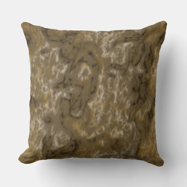 Coussin Olive Abstrait (Recto)