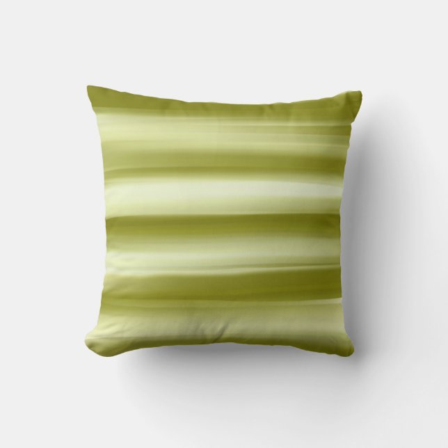 Coussin Olive Green Art Abstrait (Recto)