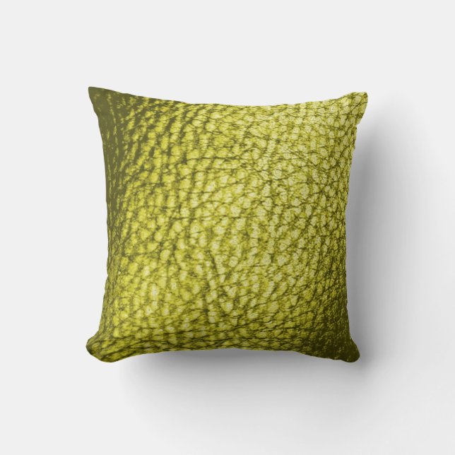 Coussin Olive Green Faux Leather Nouveau (Recto)