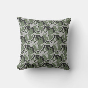 Coussin Olive Green Grey Black Swiling Impression contempo