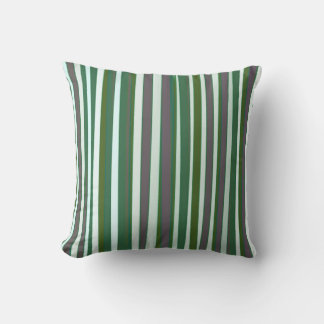 Coussin Olive Green Peinture acrylique Abstraite rayée