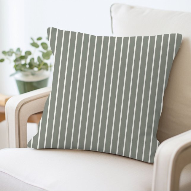 Coussin Olive Green Stripe (Créateur téléchargé)