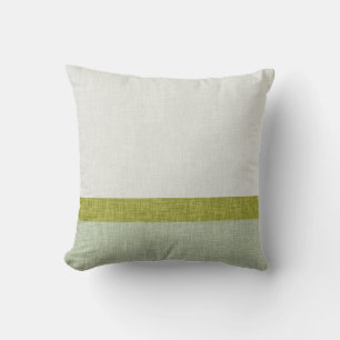 Coussin Olive sage et moderne texturisé rayé vert clair