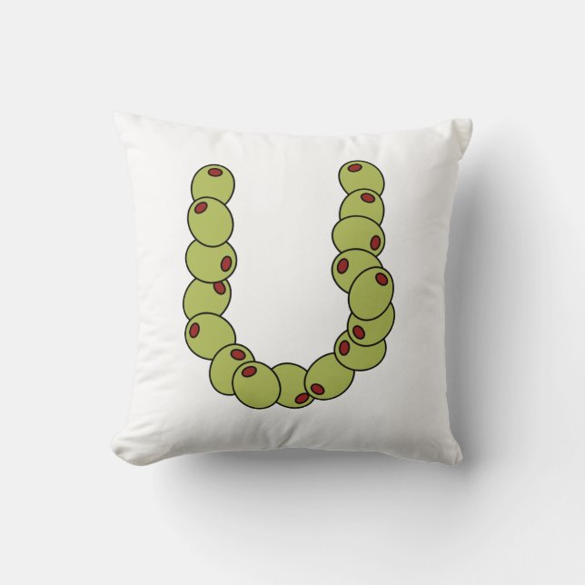Coussin "Olive U" Je t'aime (Recto)