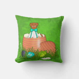 Coussin Oliver La Loutre dans l'oeuf de Pâques