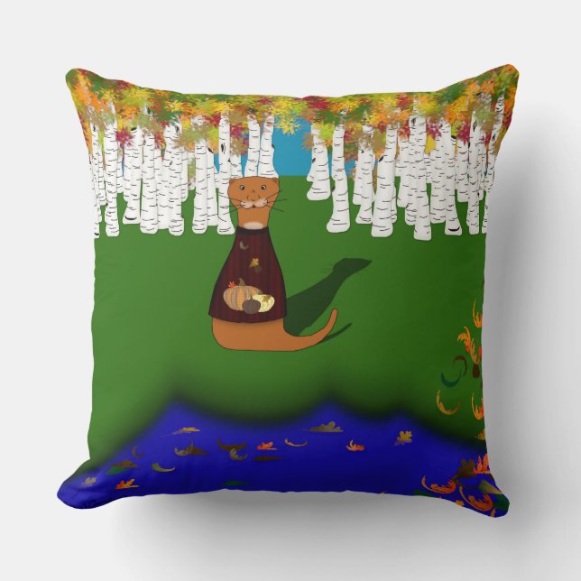 Coussin Oliver L'Automne Polyester De Wolf Lake De La Rivi (Recto)