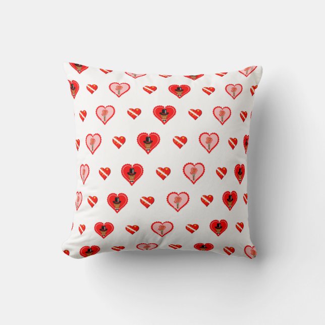 Coussin Oliver Le Motif de la Saint-Valentin Otter (Recto)