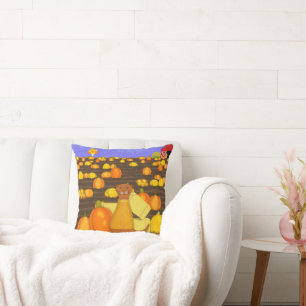 Coussin Oliver Le Otter prend un Citrouille