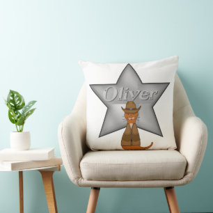 Coussin "Oliver The Otter Cowboy of the Wild West"