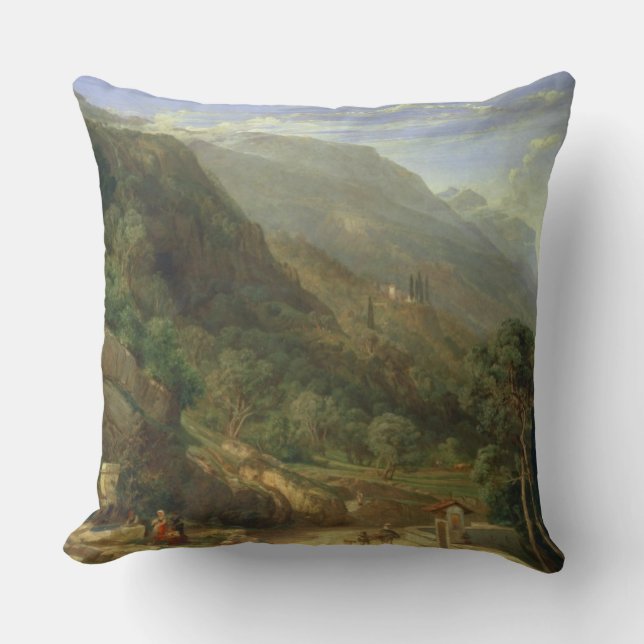 Coussin Oliveraies chez Varenna, lac Como, Italie, 1861 (o (Recto)