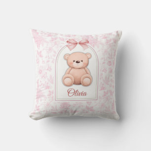 Coussin Olivia   Conception personnalisée d'ours en peluch