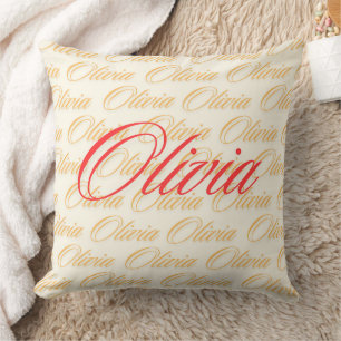 Coussin Olivia Nom Motif Design