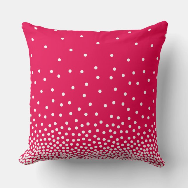 Coussin Ombré 240816 - Blanc et #e60049 Rouge rose (Recto)