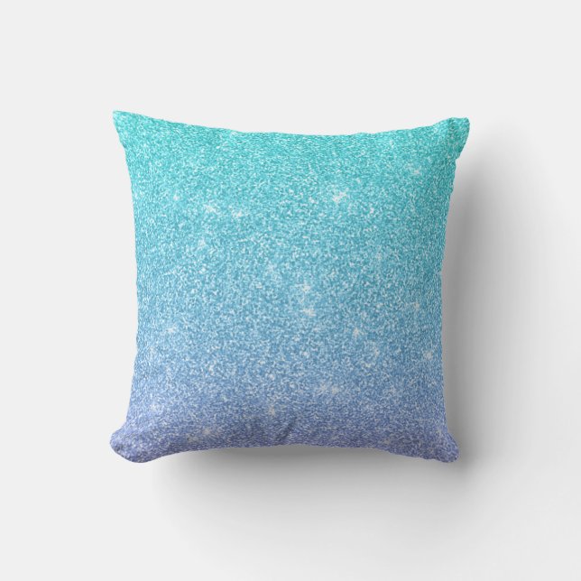Coussin Ombre Bleu Et Violet Grillées Texturées (Recto)