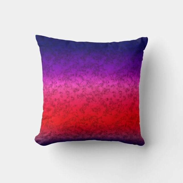Coussin Ombre bleu-rouge (Recto)