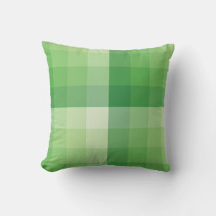 Coussin Ombre Checker Blocs Tons verts Jeter l'oreiller