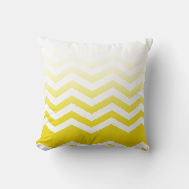 Coussin Ombre Chevron Style !jaune (Recto)