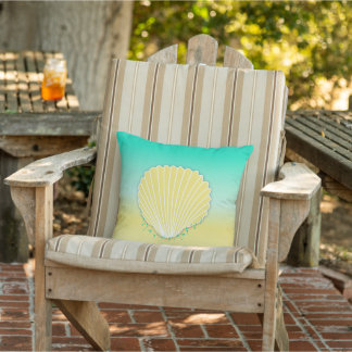Coussin Ombre couleur mer et sable de coquillages