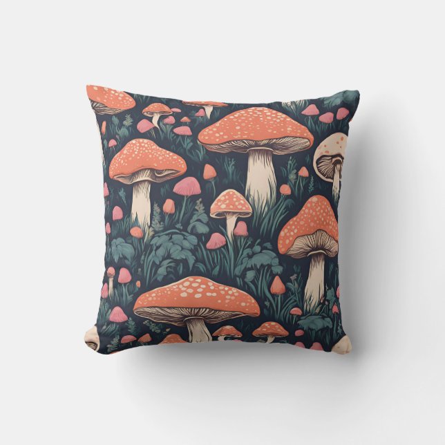 Coussin Ombre de champignons magiques D22 (Recto)