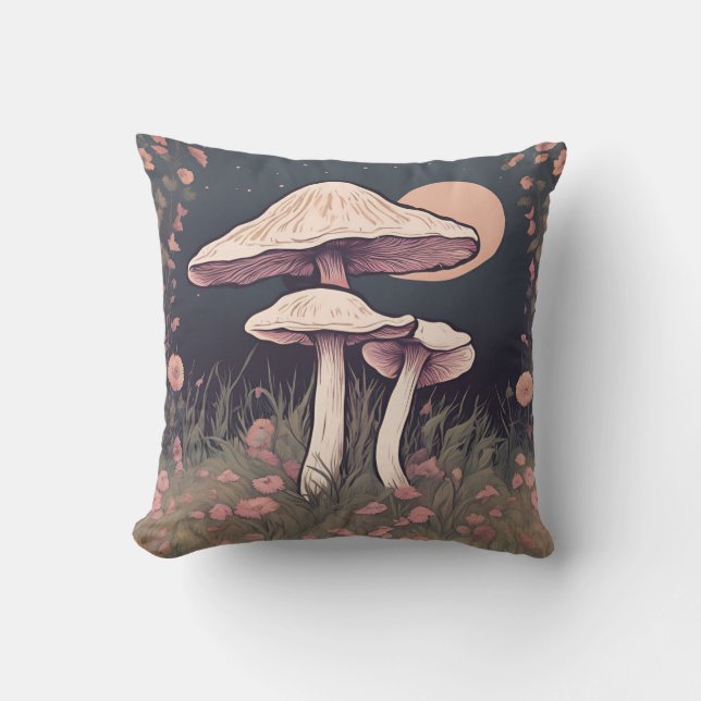 Coussin Ombre de champignons magiques D33 (Recto)