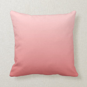 Coussin Ombre de corail rose et clair