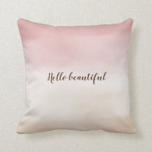 Coussin Ombre de Crème dorée rose fusée