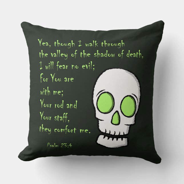 Coussin Ombre de la mort — Crâne (Recto)