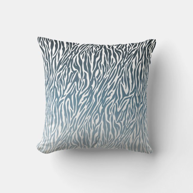 Coussin Ombre d'impression Wild Blue Zebra (Recto)