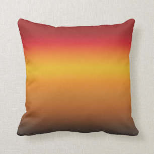Coussin Ombre jaune rouge orange rouge vibrant du coucher 