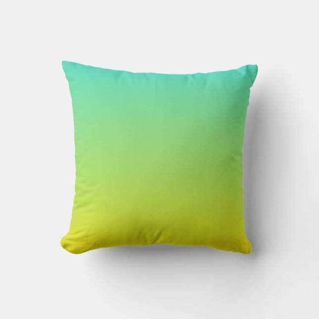Coussin Ombre jaune turquoise (Recto)