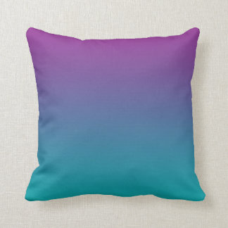 Coussin "Ombre mauve-foncé et turquoise"