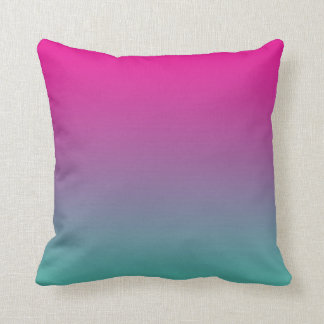 Coussin "Ombre pourpre et turquoise magenta"