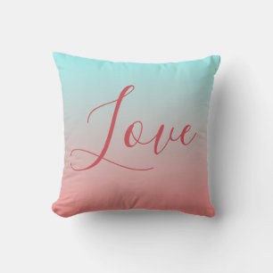 Coussin Ombre rose et bleu amour romantique