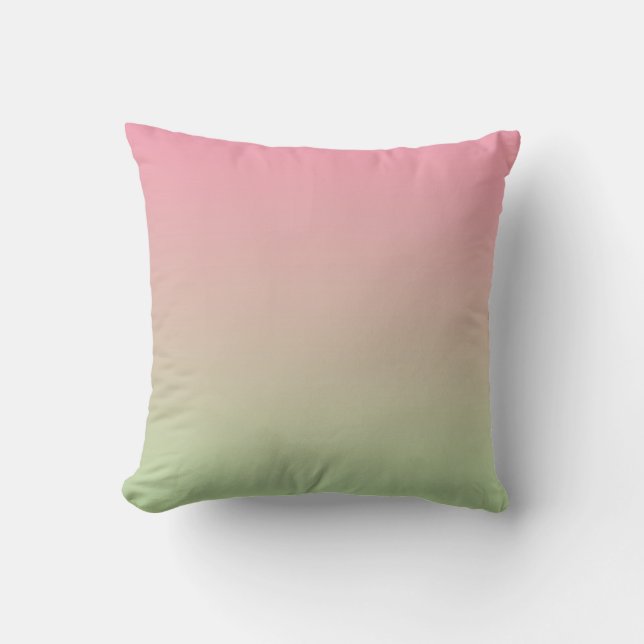 Coussin "Ombre rose et vert" (Recto)