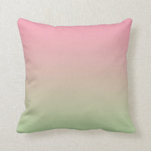 Coussin "Ombre rose et vert"