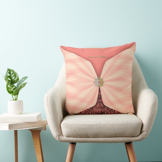 Coussin Ombre rose personnalisé Illusion textile (Chaise)