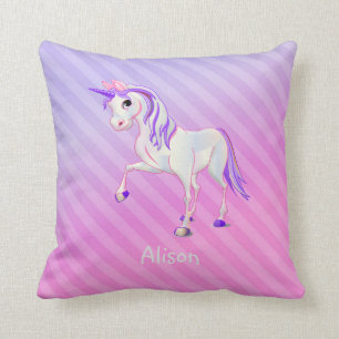 Coussin Ombre Stripes Et Unicorne
