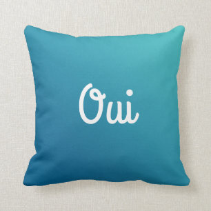Coussin Ombre Turquoise du texte personnalisé