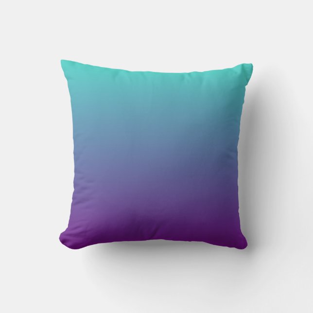 Coussin Ombre violette turquoise (Recto)
