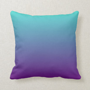 Coussin Ombre violette turquoise