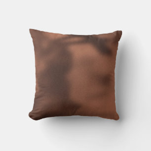 Coussin Ombres du trottoir bleu et cuivre NYC