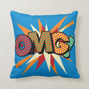 Coussin OMG Fun Retro Comic Book Pop Art
