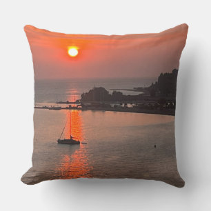 Coussin Omis Croatie coucher de soleil Orange Sky