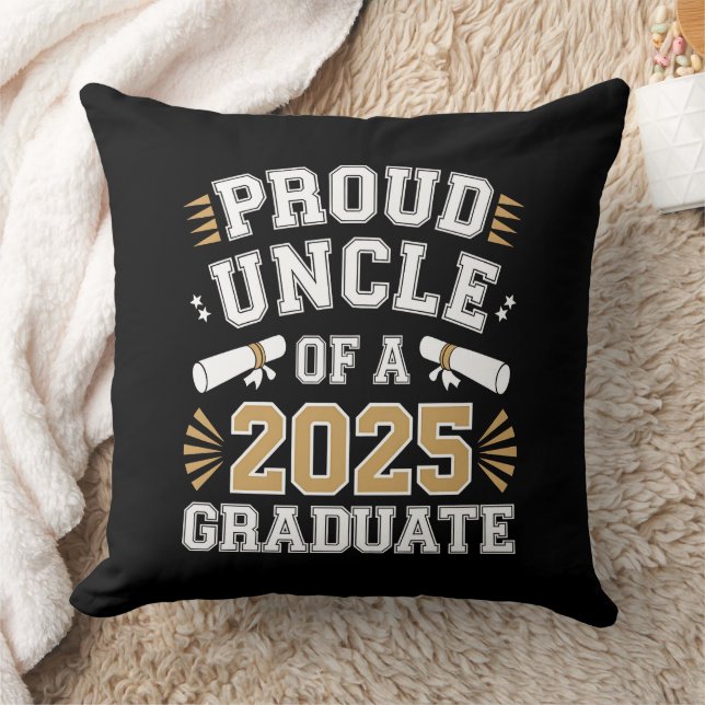 Coussin Oncle Fier D'un Diplômé De La Promotion 2025 Remis (Couverture)