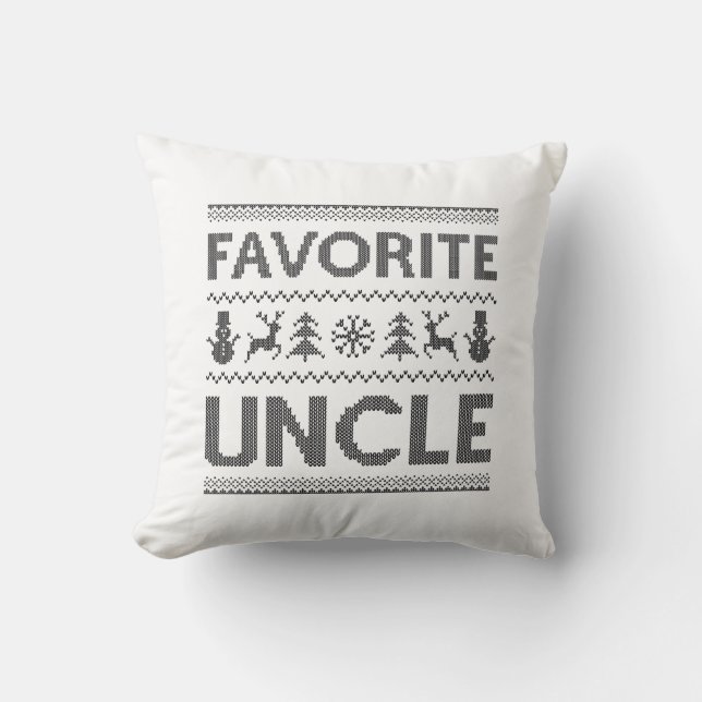 Coussin Oncle préféré (Recto)