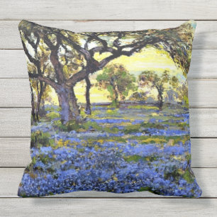 Coussin Onderdonk - Vieux chêne vivant et bleuets
