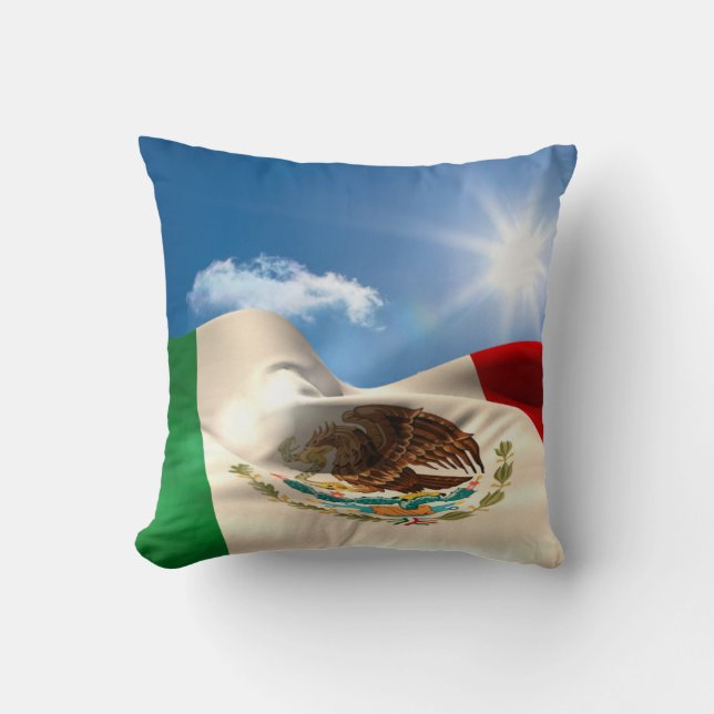 Coussin Ondulation de drapeau du Mexique produite par (Recto)