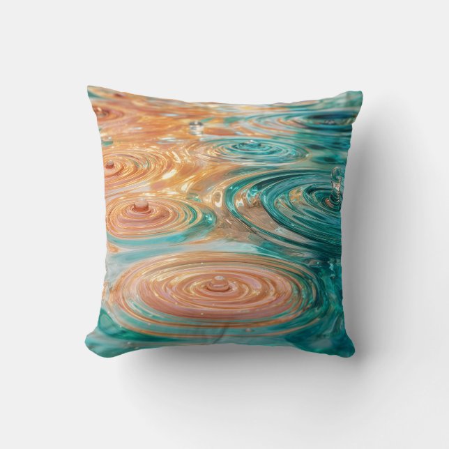 Coussin Ondulations de Tranquillité Harmonie Abstraite de  (Recto)