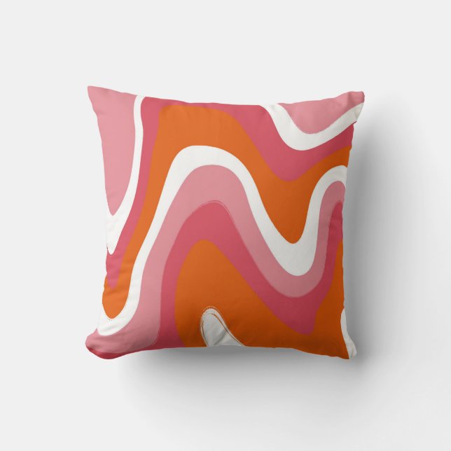 Coussin Ondulé et super Pink et Orange (Recto)