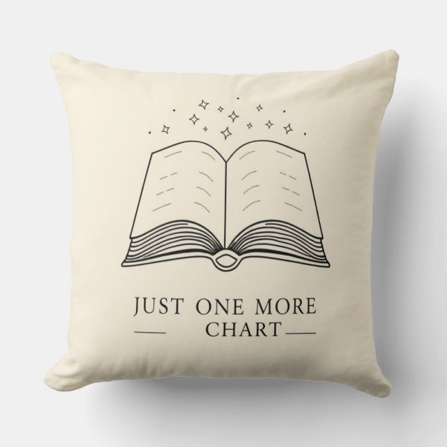 Coussin One More Chapter - Cozy Book Lover Throw Pillow (Recto)
